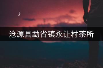 滄源縣勐省鎮永讓村茶所