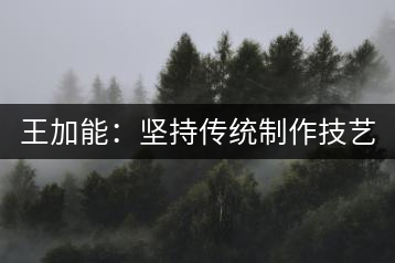 王加能:堅持傳統制作技藝 循先輩足跡精制茶
