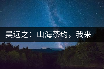 吳遠之:山海茶約,我來因為你在