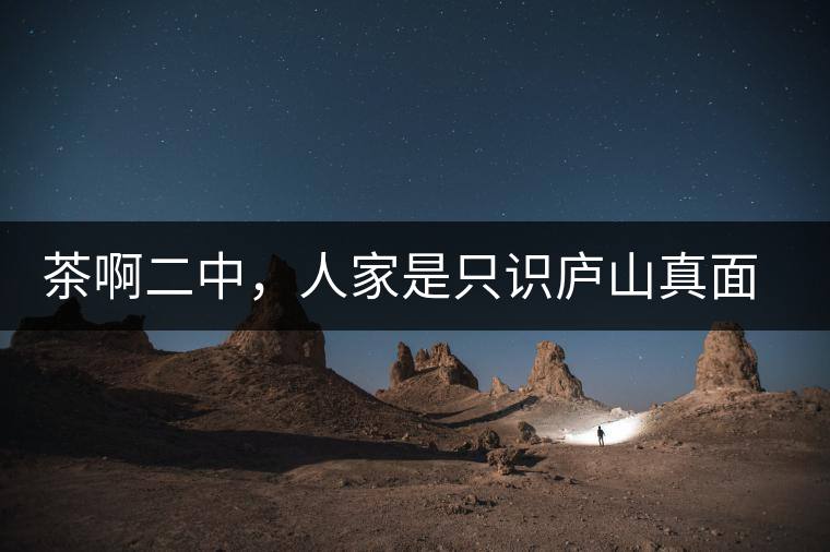 茶啊二中，人家是只識廬山真面目，你是只認識彎弓射大雕！