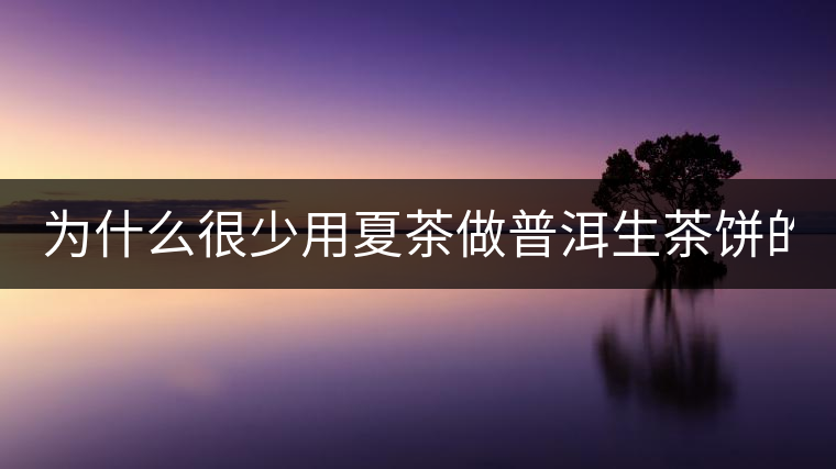為什么很少用夏茶做普洱生茶餅的? 為什么很少用夏茶做普洱生茶餅的?