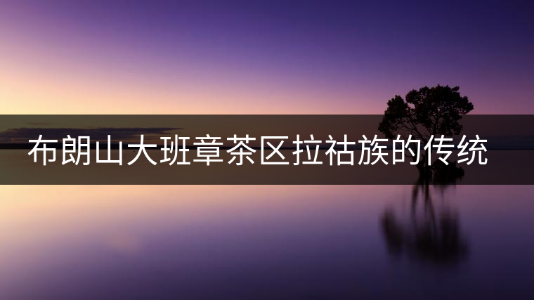 布朗山大班章茶區拉祜族的傳統飲茶方式