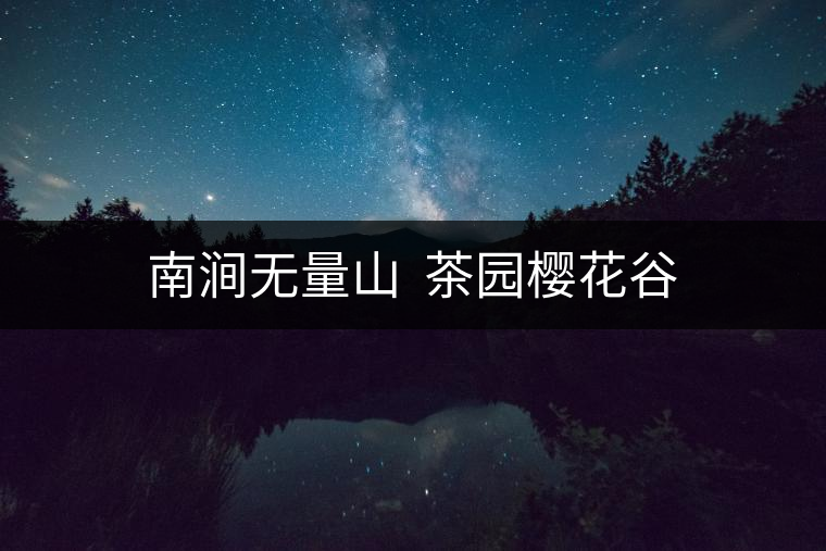 南澗無量山 茶園櫻花谷 南澗無量山 茶園櫻花谷