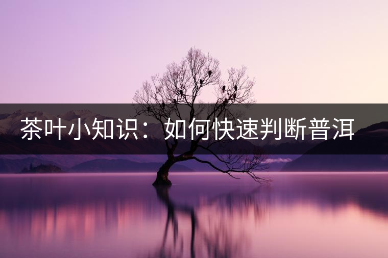 茶葉小知識:如何快速判斷普洱茶品級高低? 茶葉小知識:如何快速判斷普洱茶品級高低?