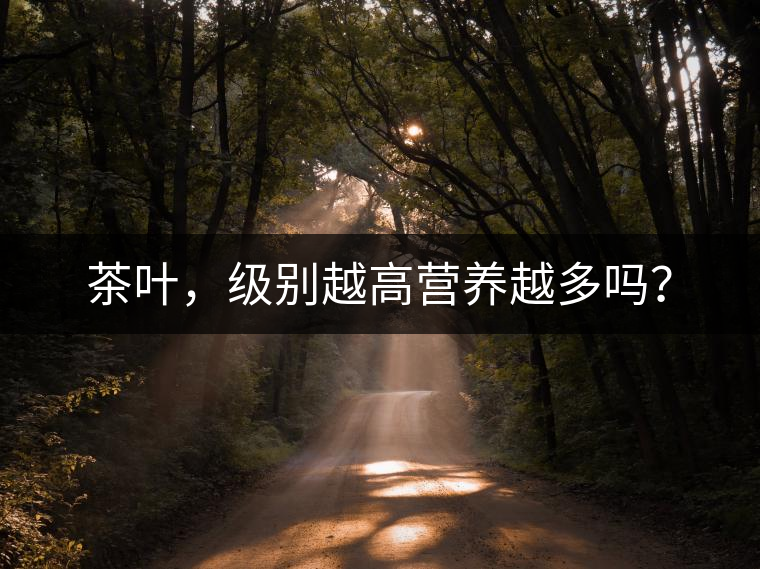 茶葉，級別越高營養越多嗎？