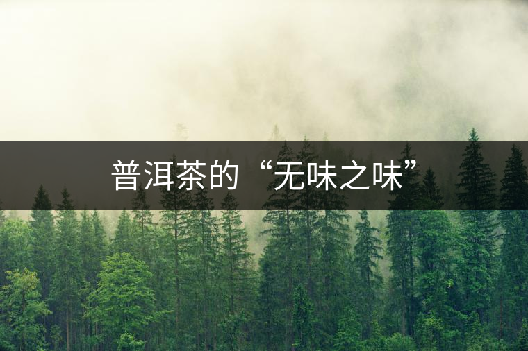 普洱茶的“無味之味”