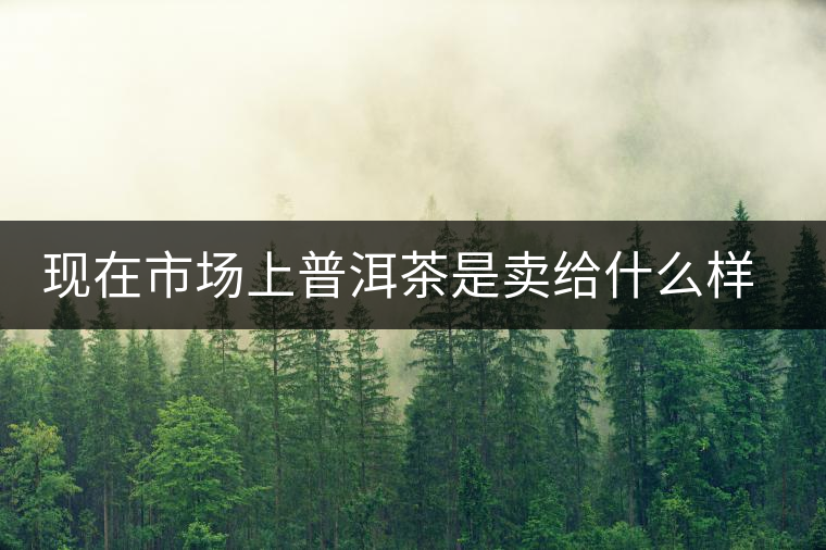 現(xiàn)在市場(chǎng)上普洱茶是賣(mài)給什么樣的消費(fèi)者？