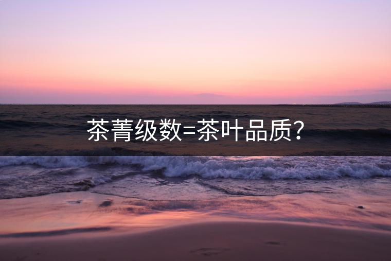 茶菁級數=茶葉品質？
