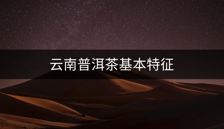 云南普洱茶基本特征