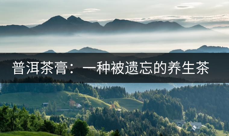 普洱茶膏:一種被遺忘的養生茶文化 普洱茶膏:一種被遺忘的養生茶文化