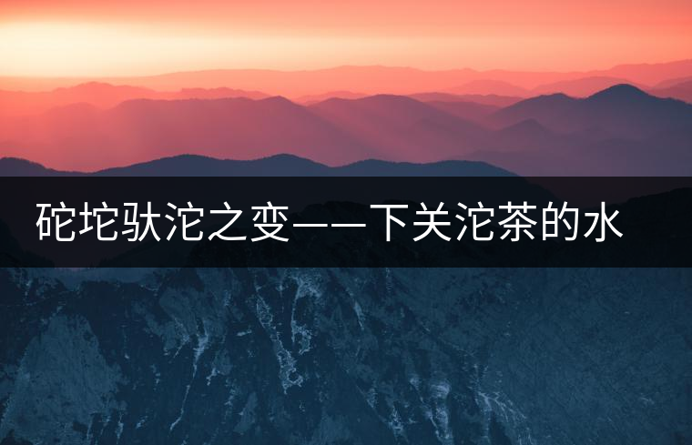 砣坨馱沱之變——下關沱茶的水靈轉身