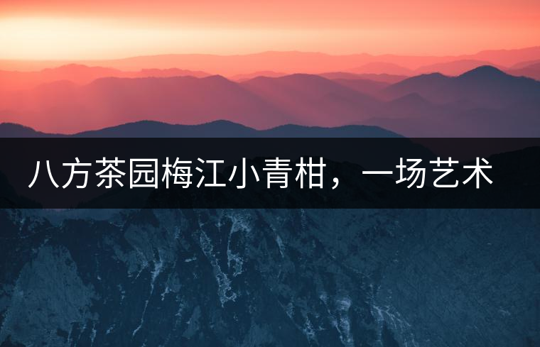 八方茶園梅江小青柑，一場藝術(shù)巔峰的際會【新品上市】！