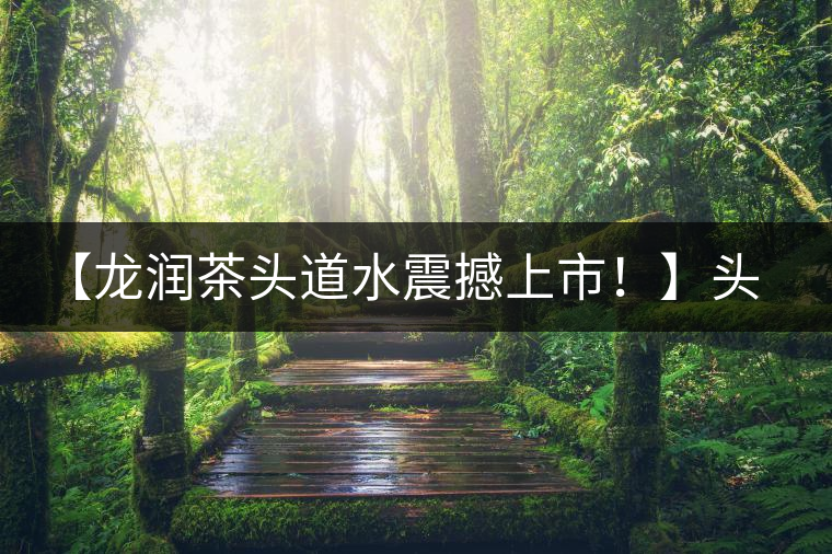 【龍潤茶頭道水震撼上市!】頭道水,二道茶,三道四道是精華! 【龍潤茶頭道水震撼上市!】頭道水,二道茶,三道四道是精華!