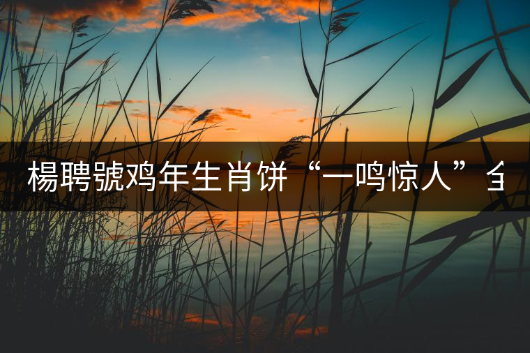 楊聘號雞年生肖餅“一鳴驚人”全國上市！