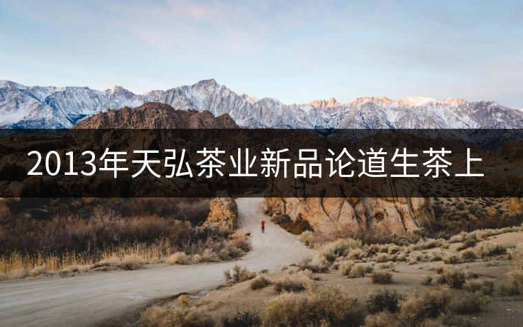 2013年天弘茶業新品論道生茶上市