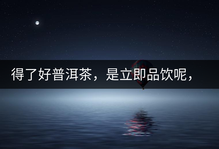 得了好普洱茶，是立即品飲呢，還是收藏？