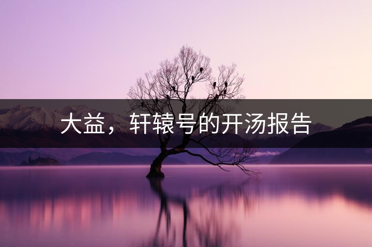 大益,軒轅號的開湯報告 大益,軒轅號的開湯報告