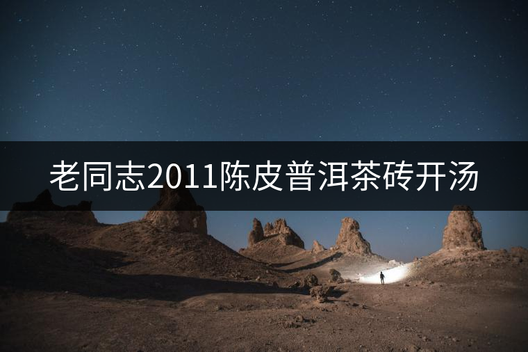 老同志2011陳皮普洱茶磚開湯