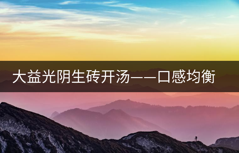 大益光陰生磚開湯——口感均衡,層次感強 大益光陰生磚開湯——口感均衡,層次感強