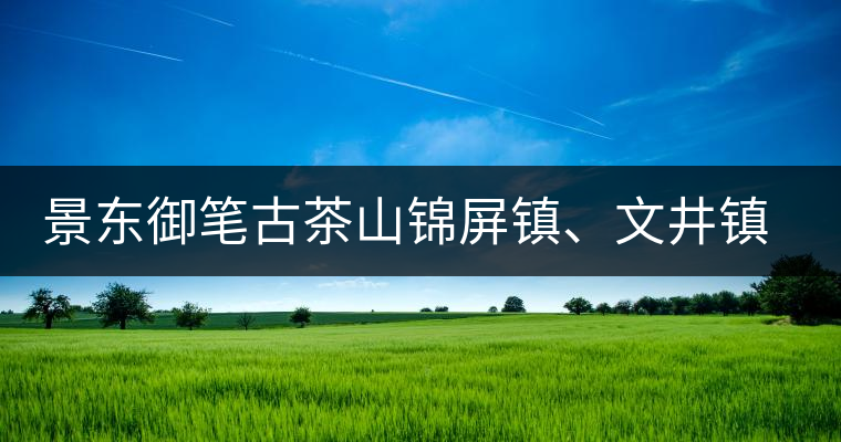 景東御筆古茶山錦屏鎮(zhèn)、文井鎮(zhèn)普洱茶口感特點(diǎn)