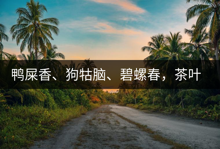 鴨屎香、狗牯腦、碧螺春，茶葉到底是如何被命名的