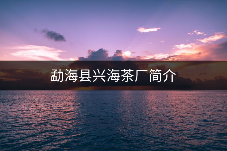 勐海縣興海茶廠簡(jiǎn)介
