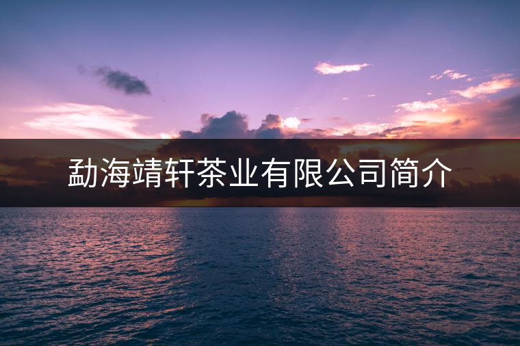 勐海靖軒茶業有限公司簡介