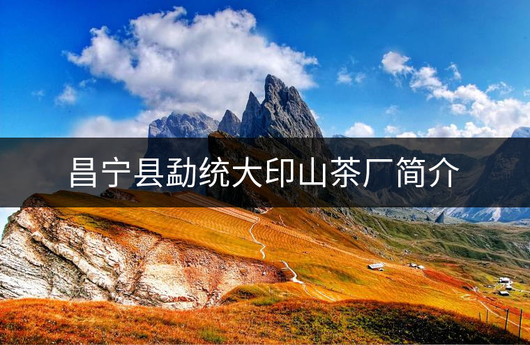 昌寧縣勐統大印山茶廠簡介 昌寧縣勐統大印山茶廠簡介