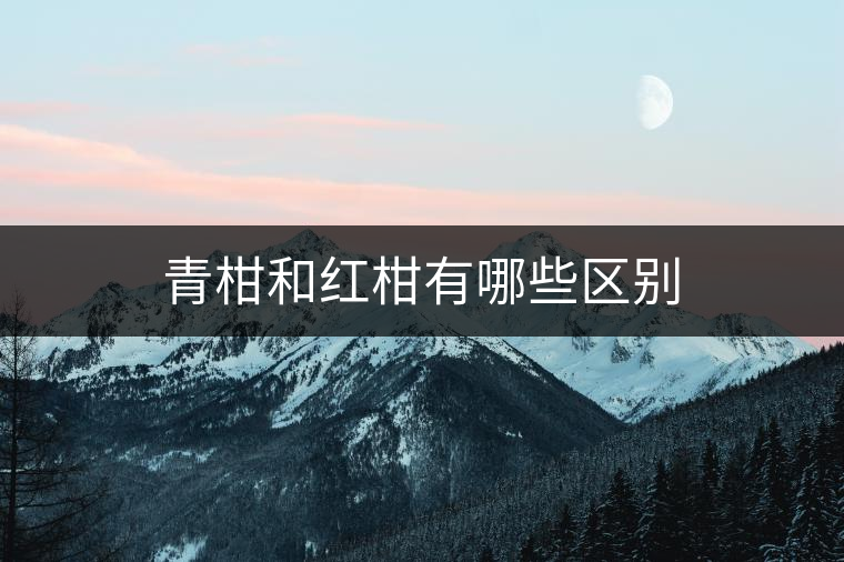 青柑和紅柑有哪些區別 青柑和紅柑有哪些區別