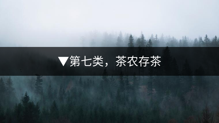 ▼第七類,茶農存茶 ▼第七類,茶農存茶
