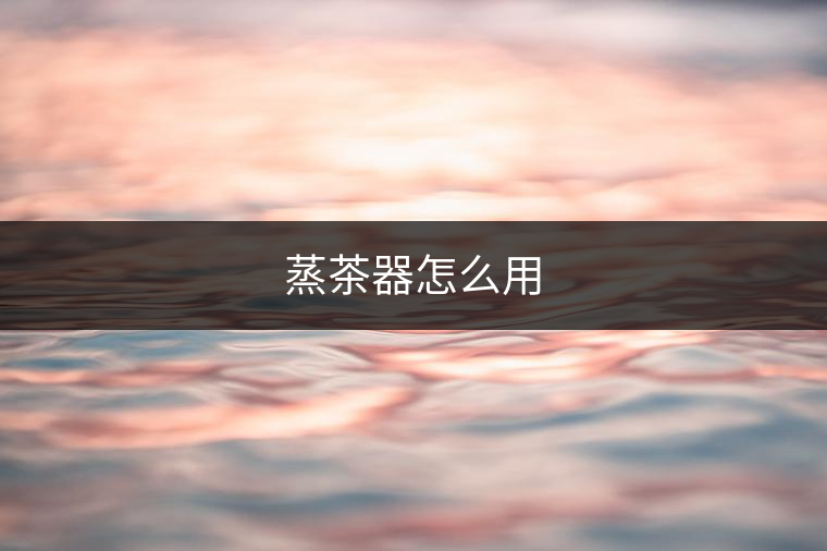 蒸茶器怎么用 蒸茶器怎么用